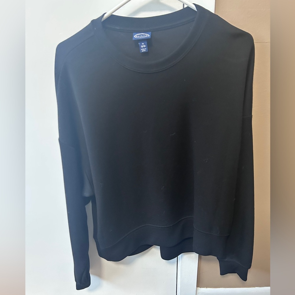 Women's Black Scoop Long Sleeve
